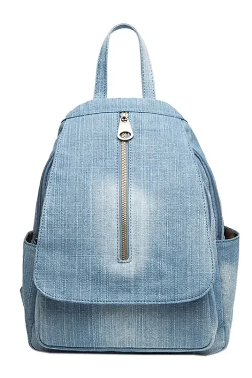 Blue Denim Canvas Women Backpack Big Capacity High Quality female School Bag Casual Jeans Travel shoulder Bag Rucksack Mochila