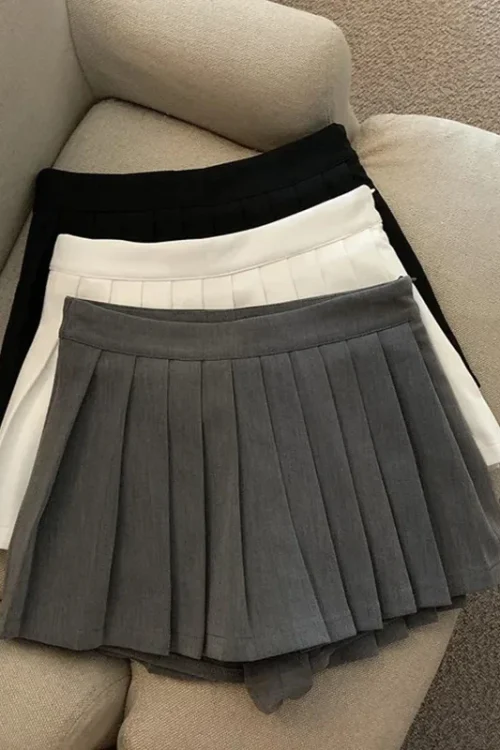 goods-shops Sexy Women Pleated Skirts Summer Mini Skirts Korean Tennis Student White Designed Dance Skirt High Waist Fashion Skirt